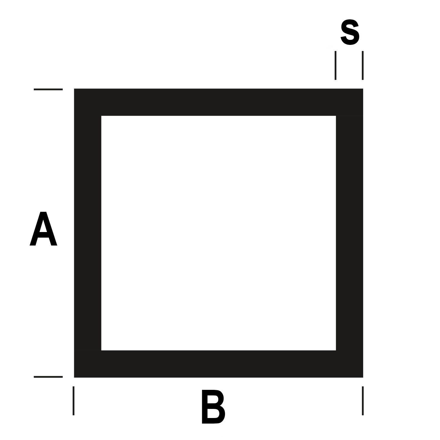 SQ 60x60 x3 3m RAL jemná struktura matt