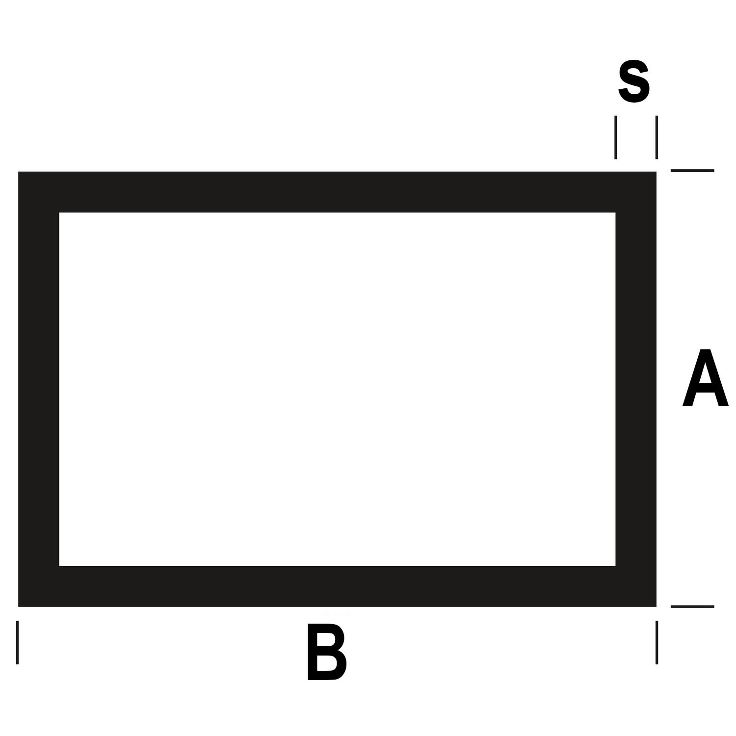 SQ 80x20 x2 3m RAL - Hliníkový jekl  obdelníkový průřez