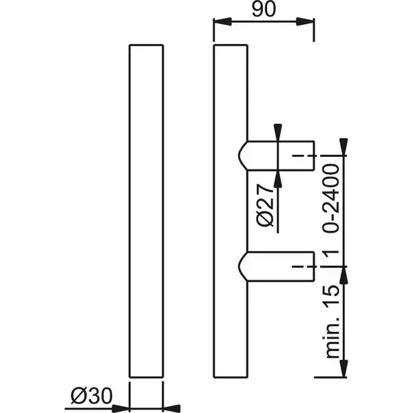 Nerezové madlo HOPPE E5011 1000mm
