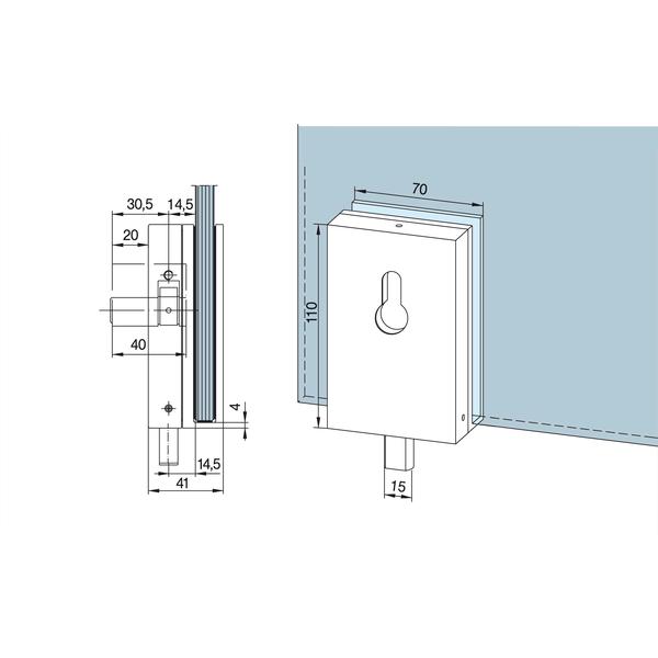 Nasouvací zámek SG 05.130 (12mm) EV1