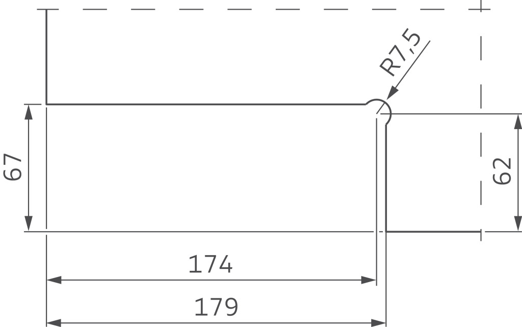 Universal Motion aretace 90° Nerez matt