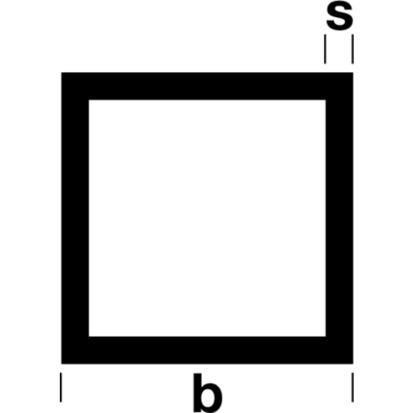 SQ 40x40 x2 surový 6m - Nerezový jekl čtvercový průřez