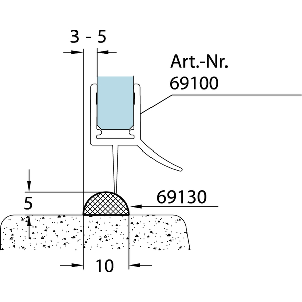 Přechodová lišta Akryl 1000mm