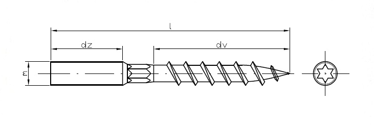 Kombivrut M12x180