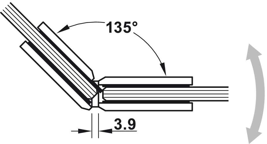 Pant Line GG 135° Černý grafit