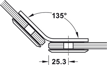 Spojka Line GG 135° Chrom lesk