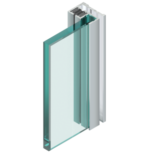 Lištové magnetické těsnění 90°  2300mm Lesk