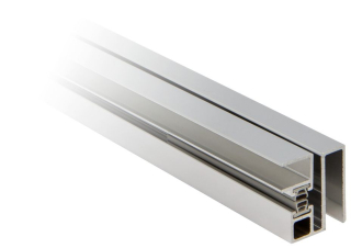 Rohové lištové magnetické těsnění 90° sklo-sklo 2300mm Lesk