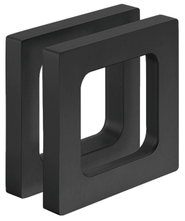 Mušle Adhesive Square 75 Černá matná